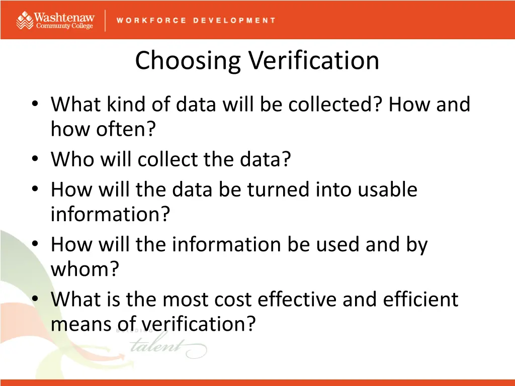 choosing verification