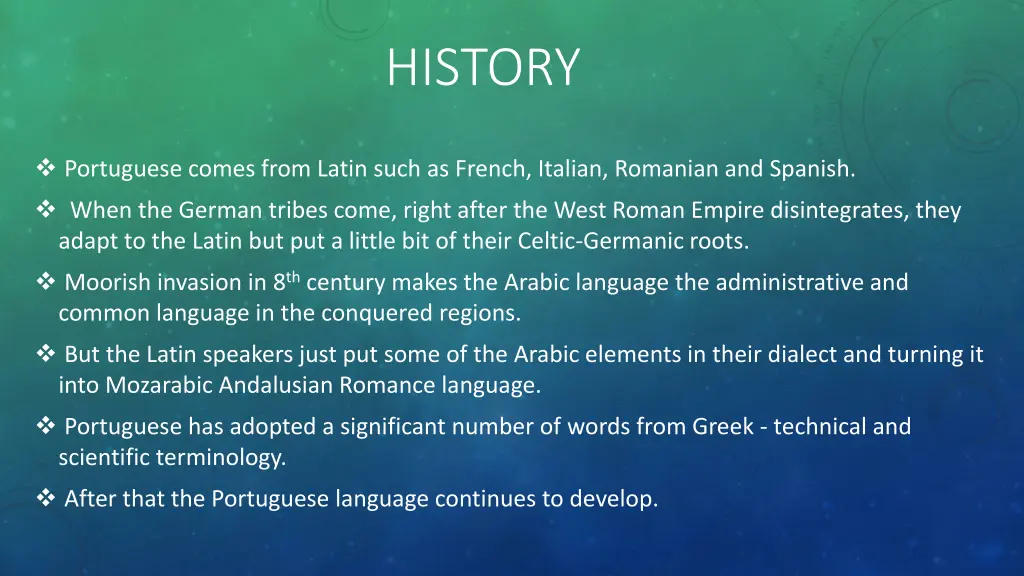 history