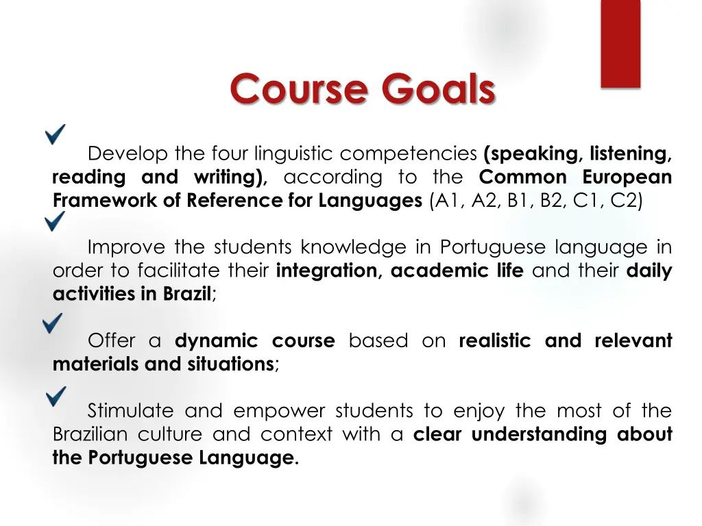 course goals