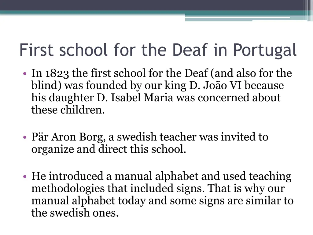 first school for the deaf in portugal