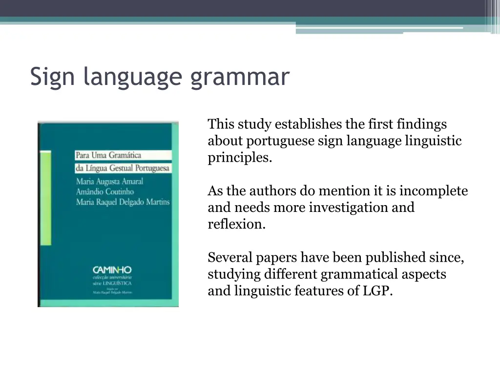 sign language grammar