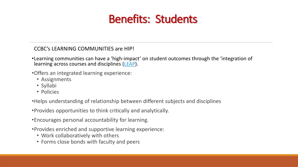 benefits students benefits students