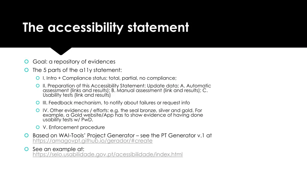 the accessibility statement
