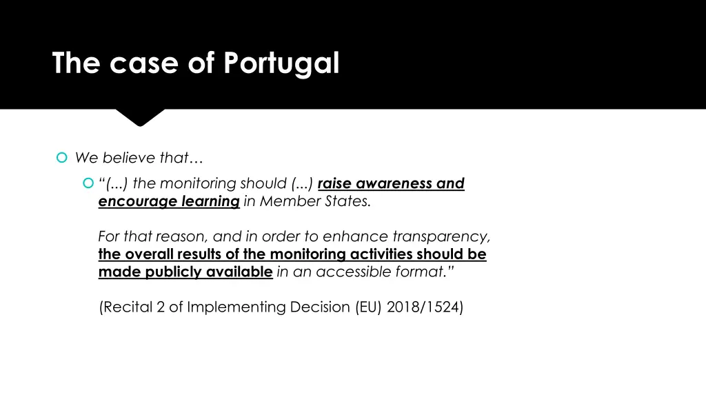 the case of portugal