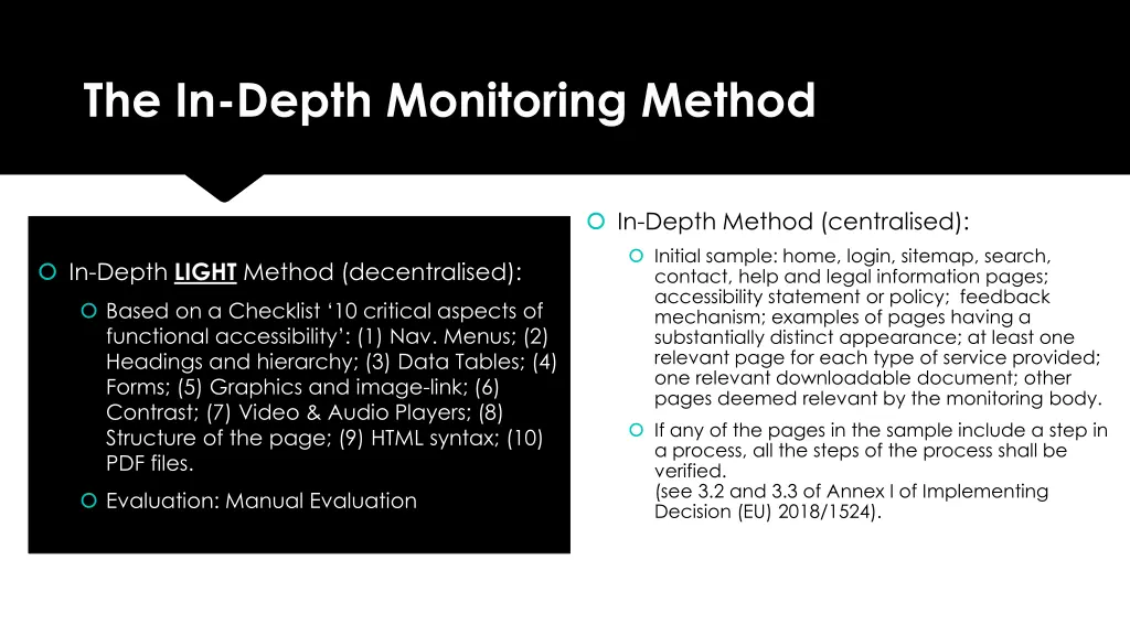 the in depth monitoring method
