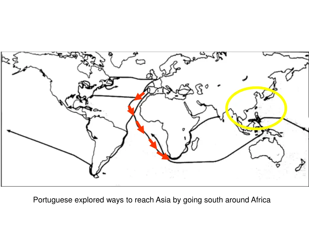 portuguese explored ways to reach asia by going