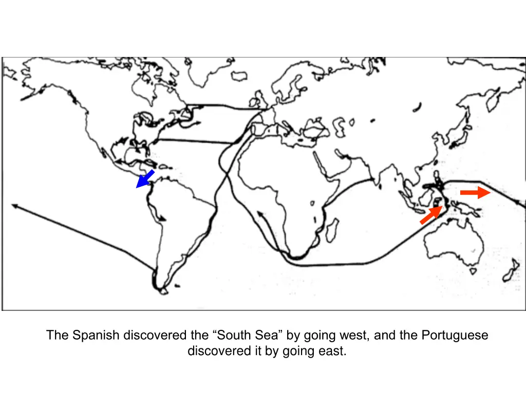 the spanish discovered the south sea by going