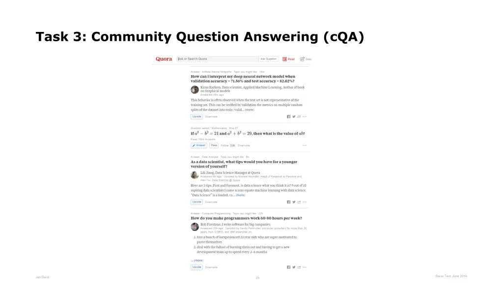 task 3 community question answering cqa