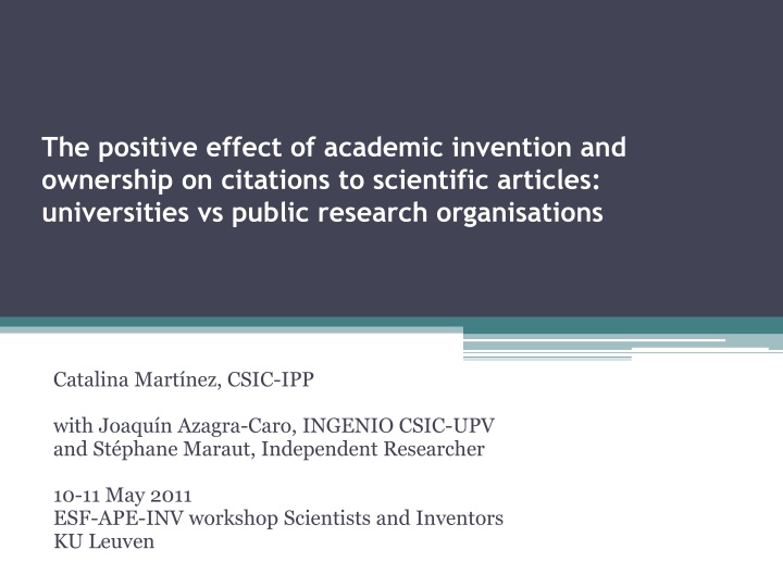 the positive effect of academic invention