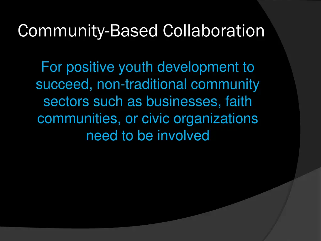 community based collaboration