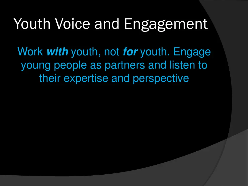 youth voice and engagement