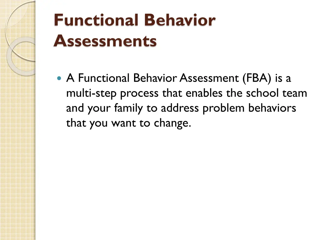 functional behavior assessments