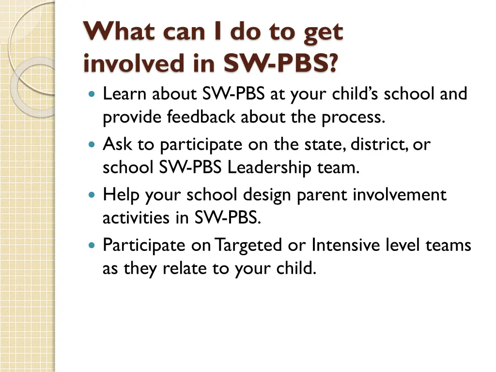 what can i do to get involved in sw pbs learn