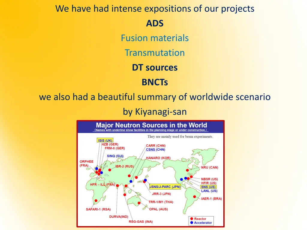we have had intense expositions of our projects