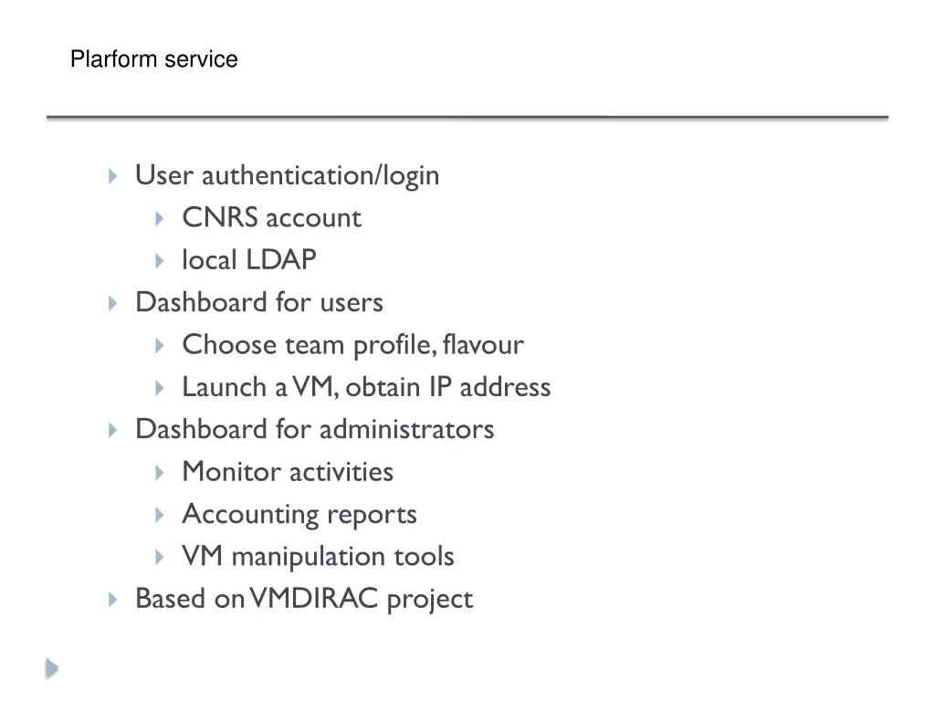 plarform service