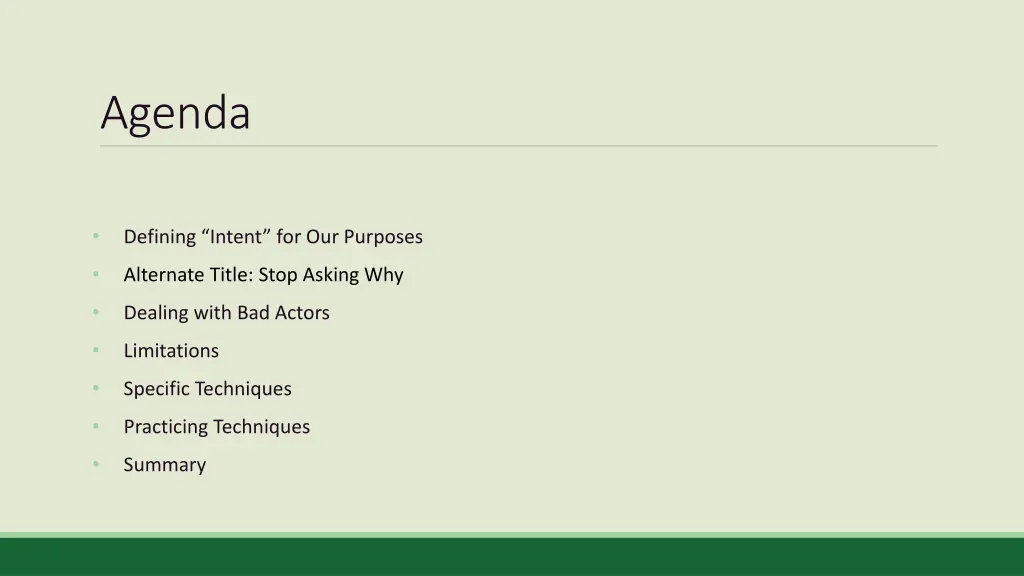 agenda