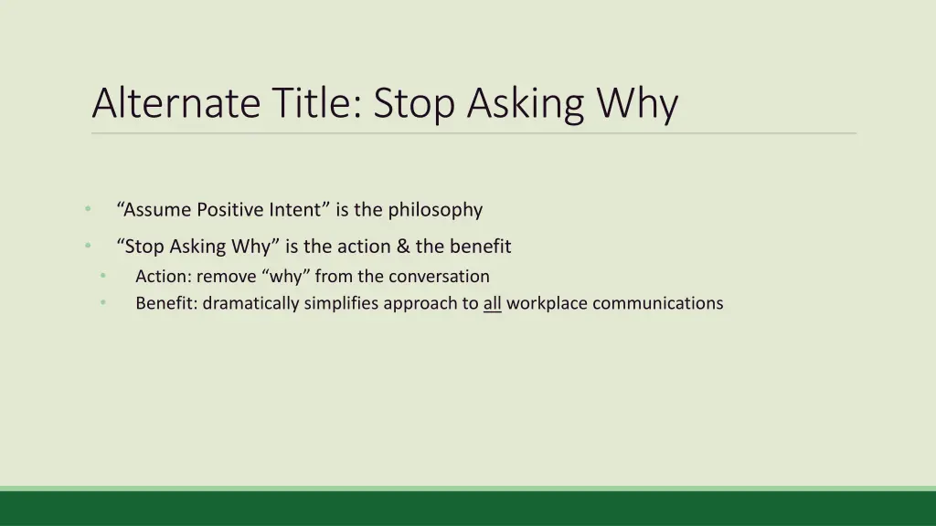 alternate title stop asking why