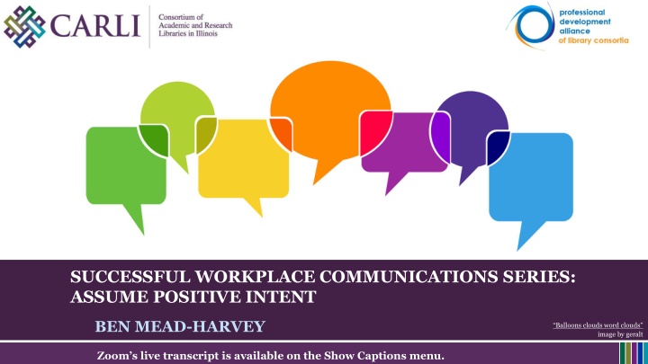 successful workplace communications series assume