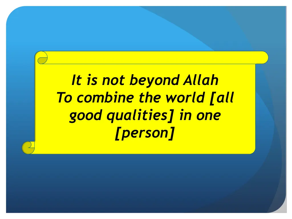 it is not beyond allah to combine the world