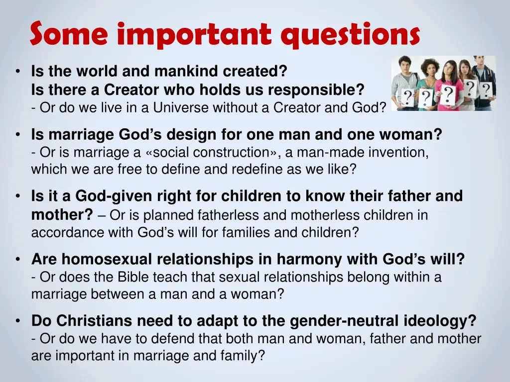 some important questions