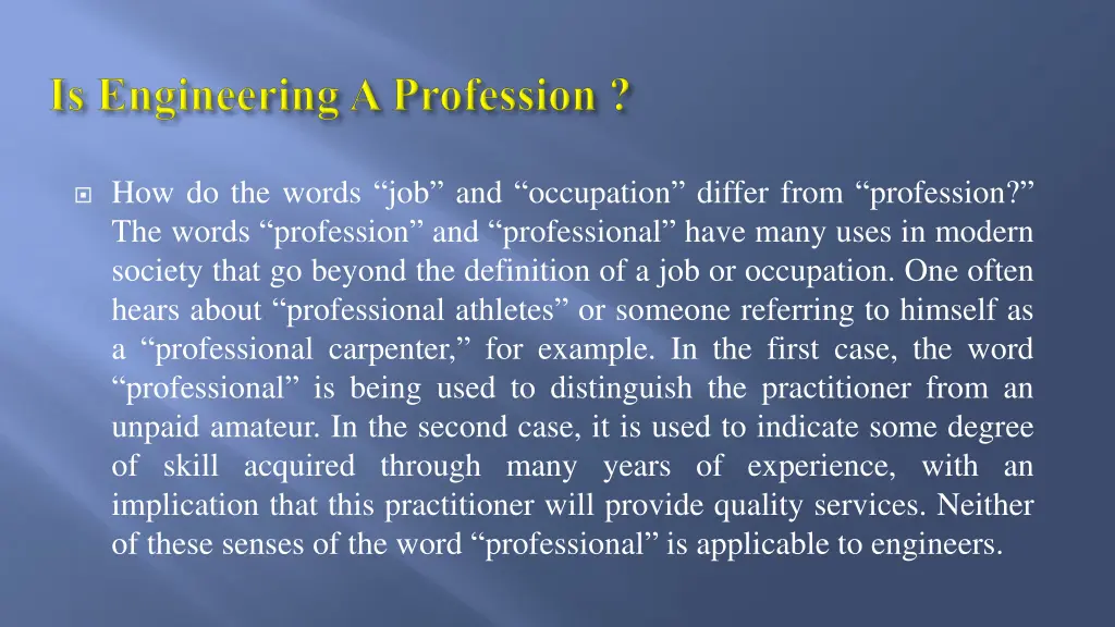 how do the words job and occupation differ from