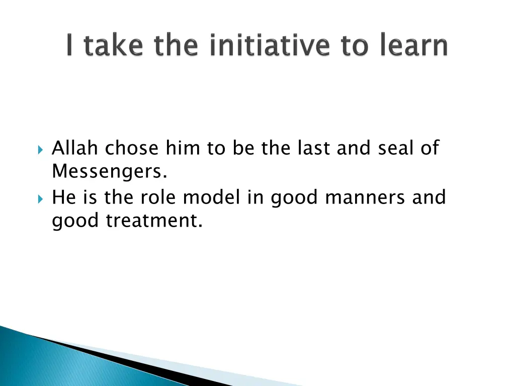 allah chose him to be the last and seal