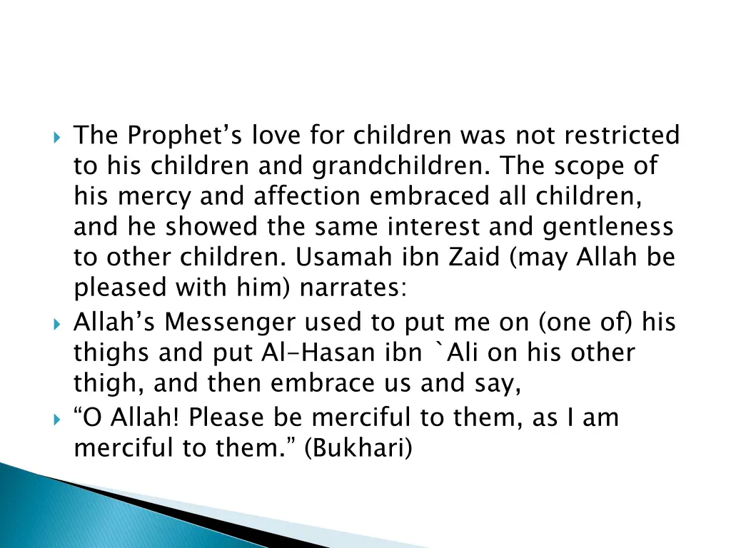 the prophet s love for children