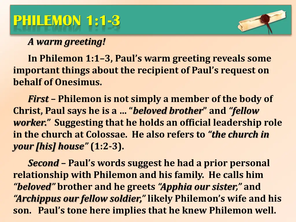 philemon 1 1 3 1