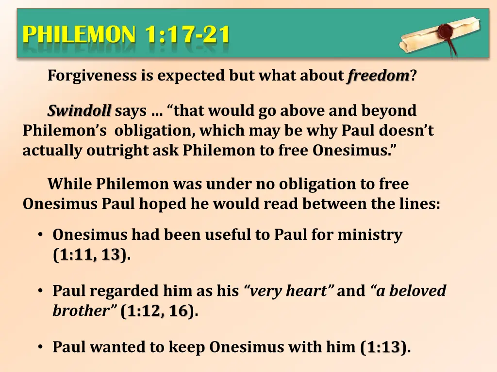 philemon 1 17 21 2
