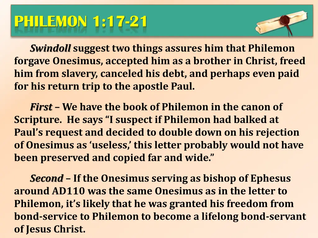philemon 1 17 21 5
