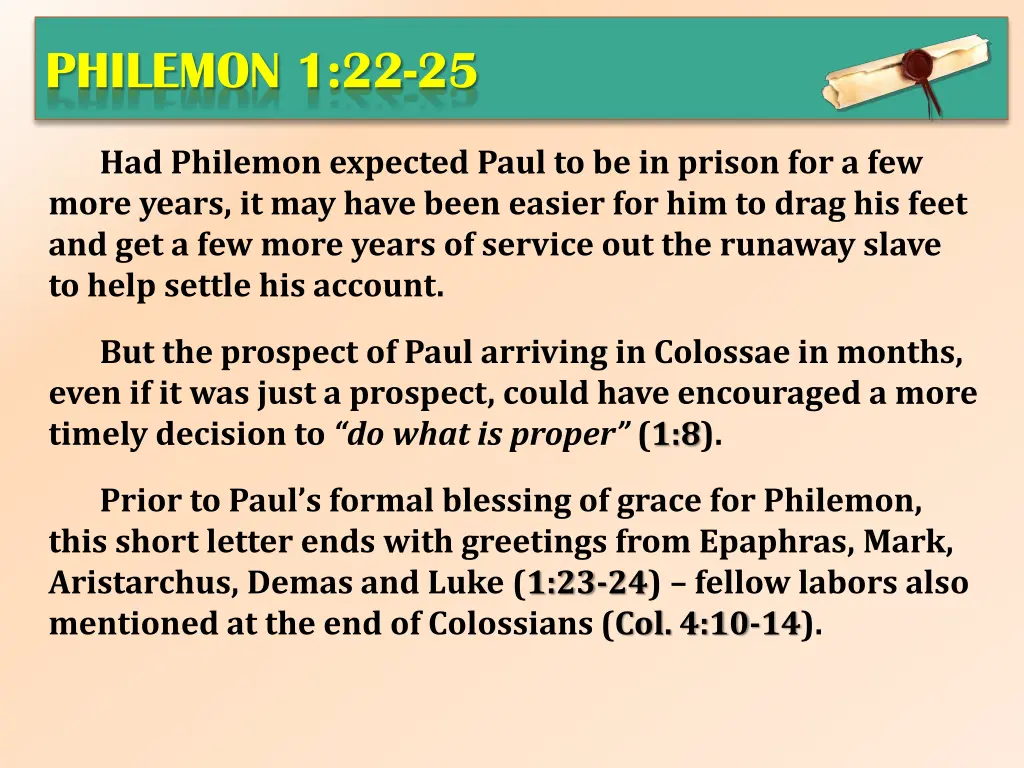 philemon 1 22 25 2