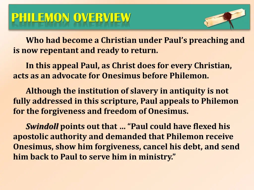 philemon overview 1