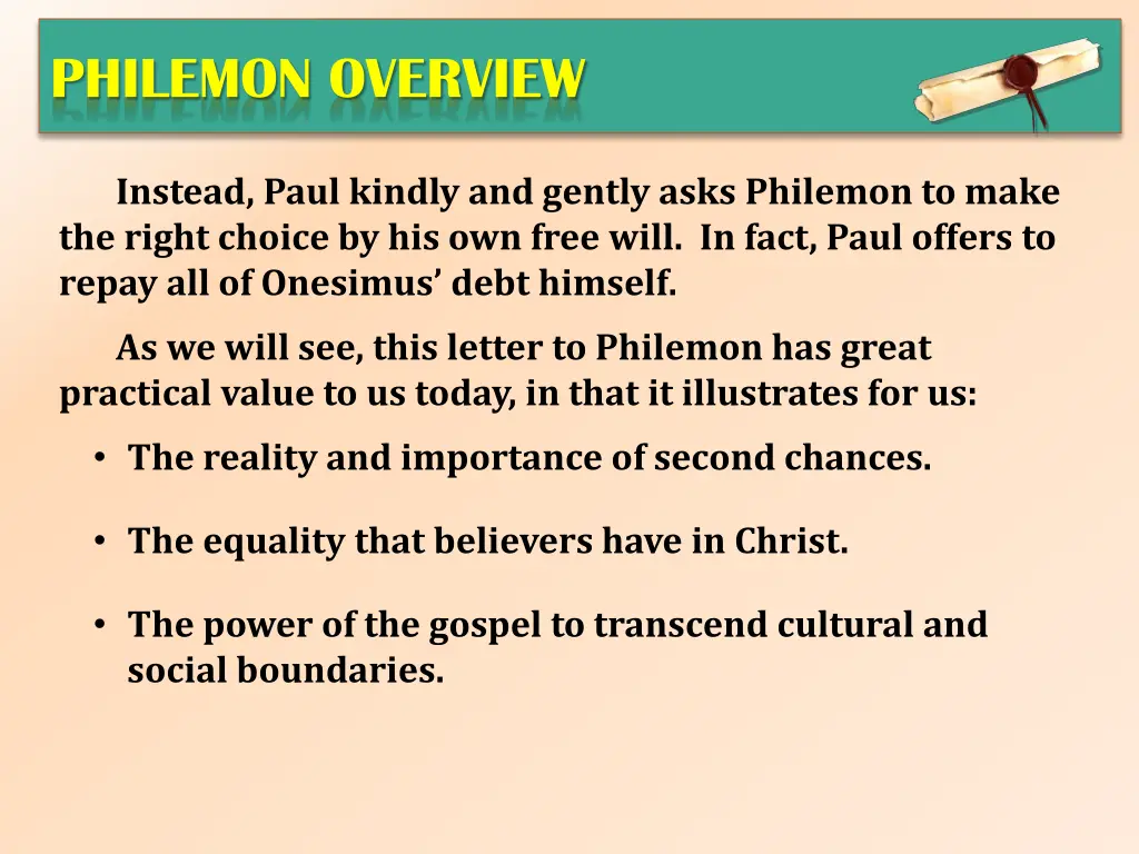 philemon overview 2