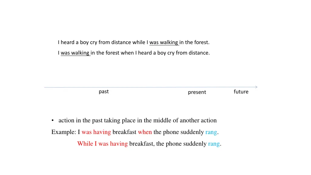 i heard a boy cry from distance while