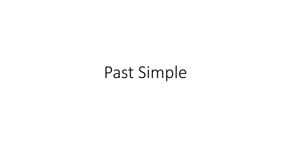 past simple