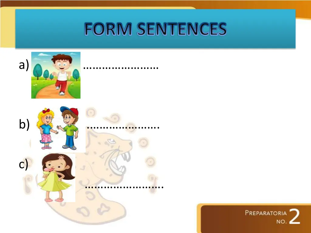 form sentences