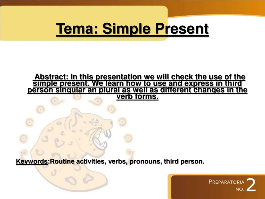 tema simple present