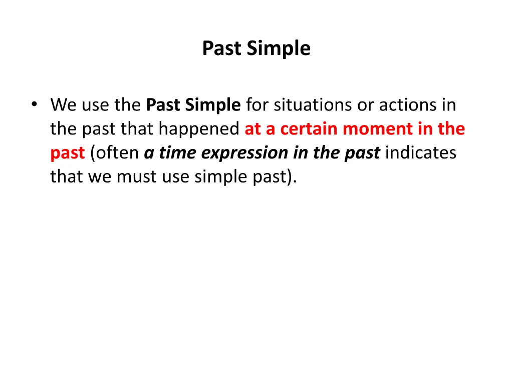 past simple