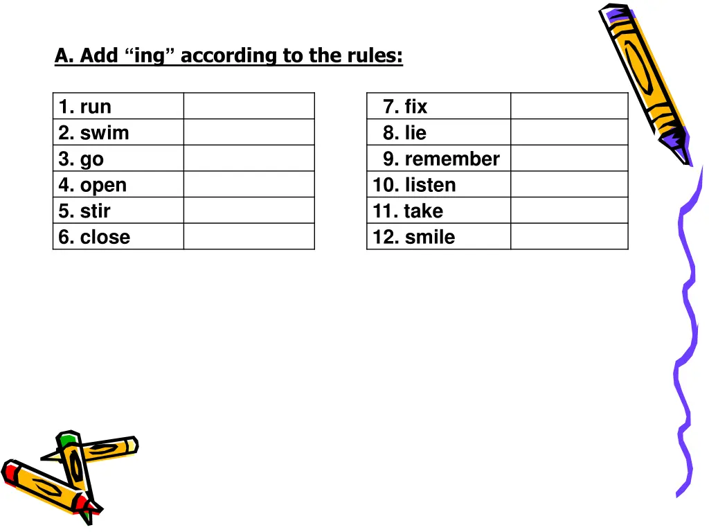 a add ing according to the rules
