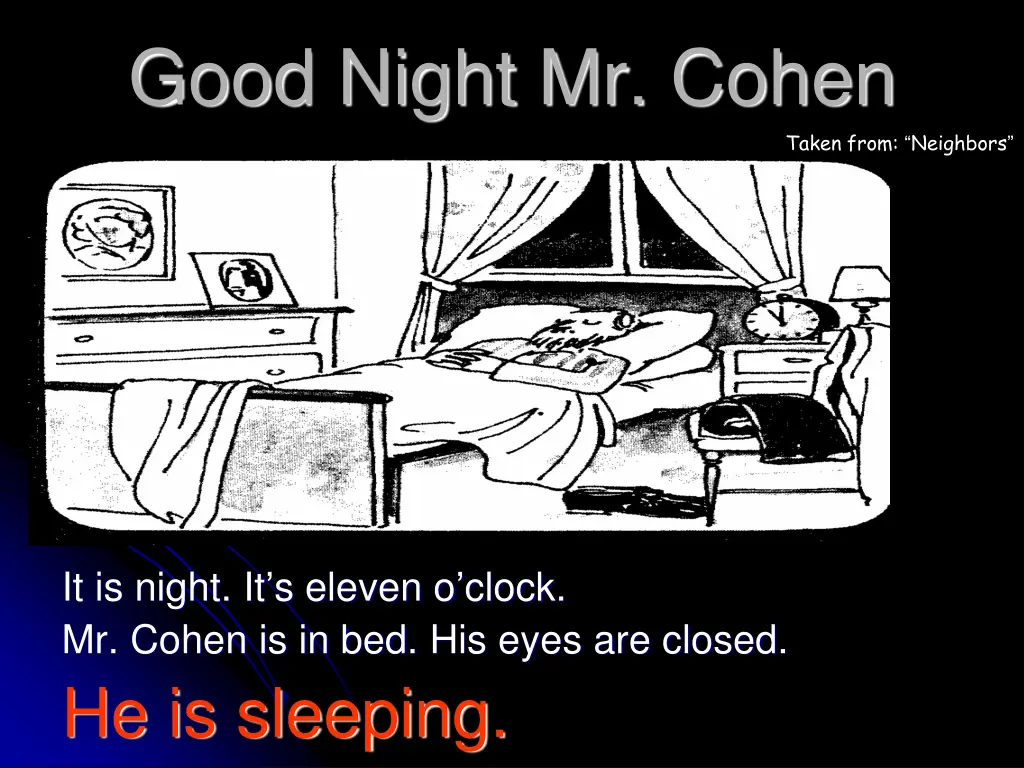 good night mr cohen