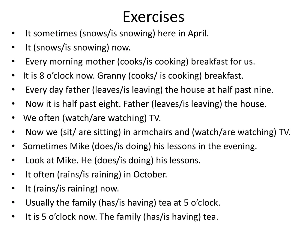 exercises 3