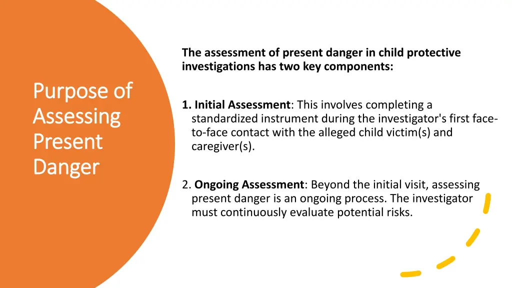 the assessment of present danger in child