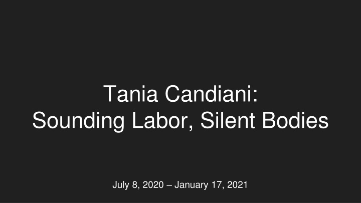 tania candiani sounding labor silent bodies