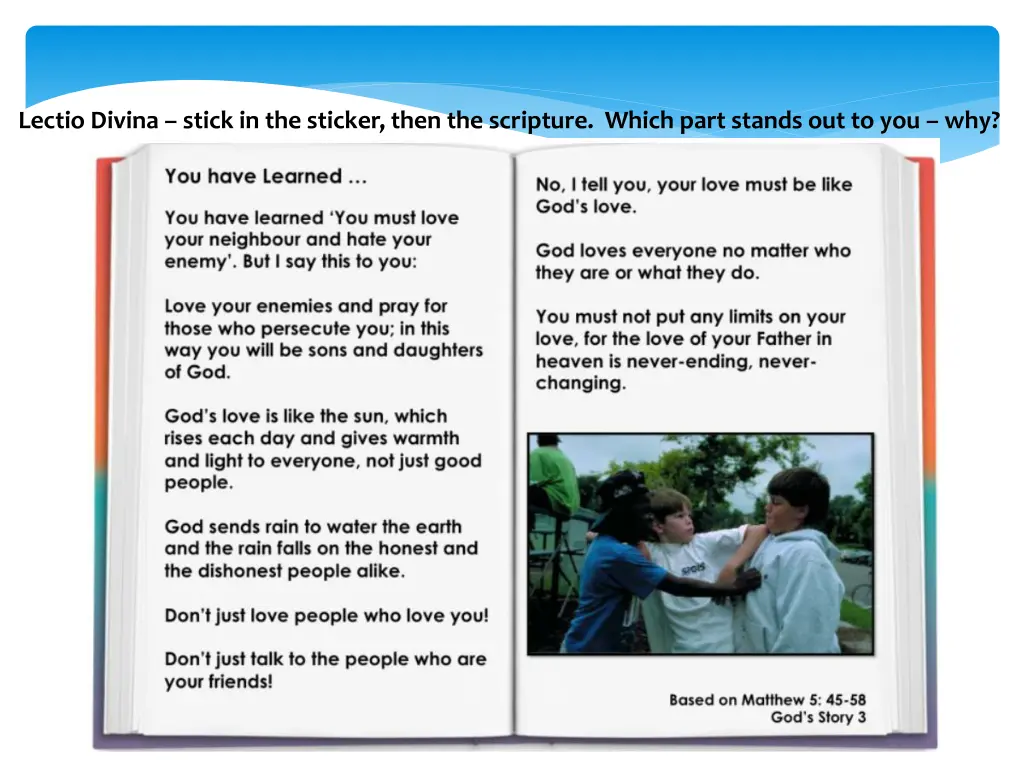 lectio divina stick in the sticker then