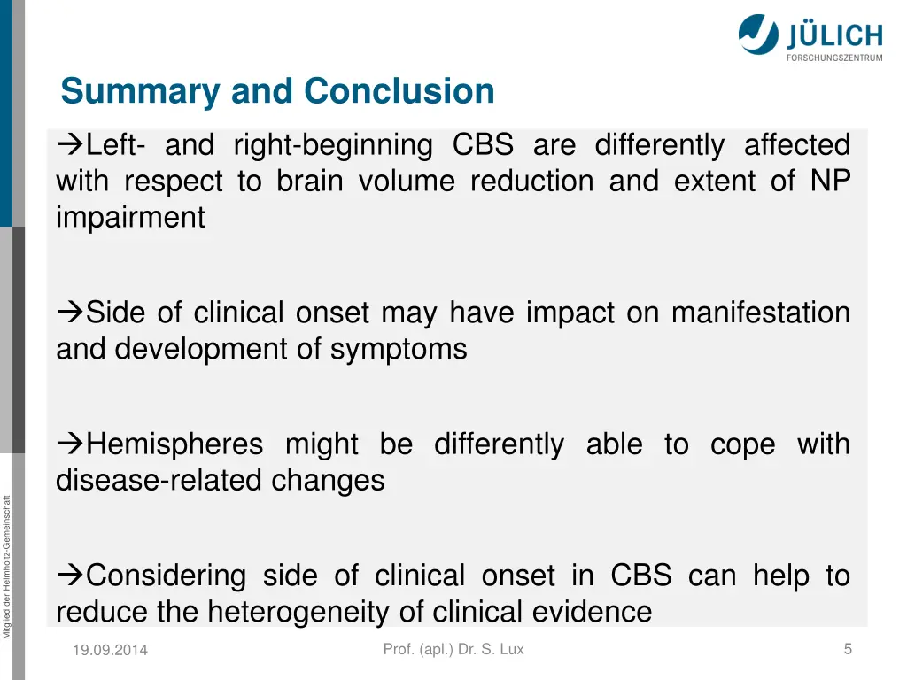 summary and conclusion left and right beginning