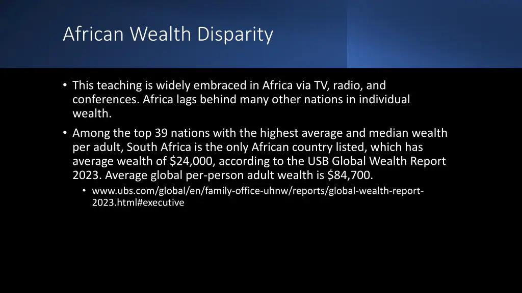 african wealth disparity