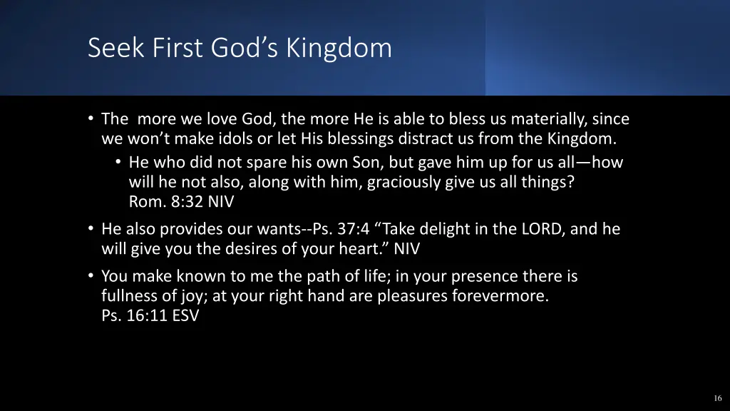 seek first god s kingdom