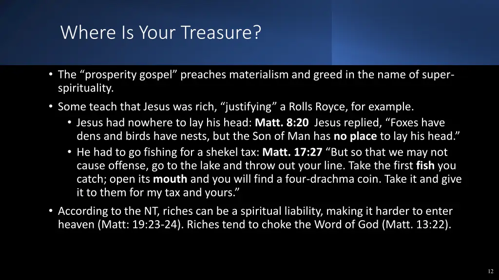 where is your treasure