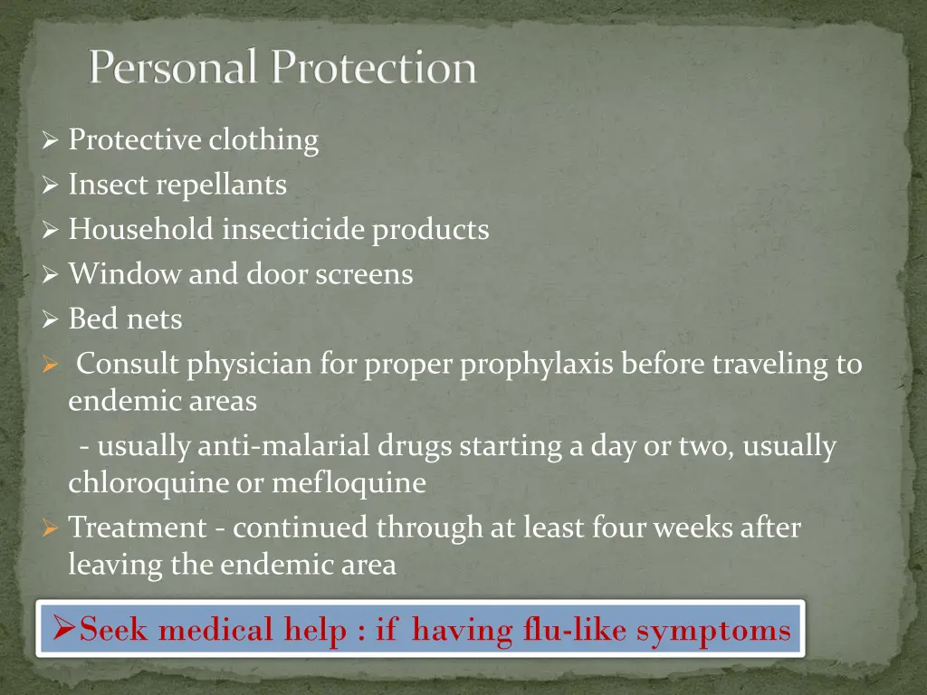 personal protection