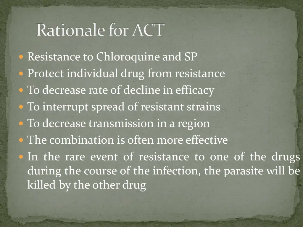 rationale for act
